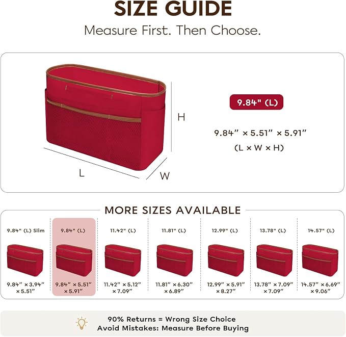 GIVLEFLY Purse Organizer Insert for Tote Bag, 9.84 Inch Satin Bag Organizer, Multi Pocket Handbag Organizer for Everyday Totes - Image 4