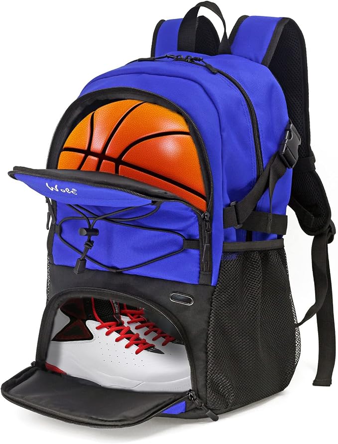 WOLT Basketball Backpack Large Sports Bag with Separate Ball Holder & Shoes Compartment, Best for Basketball, Soccer,Gym by WOLT