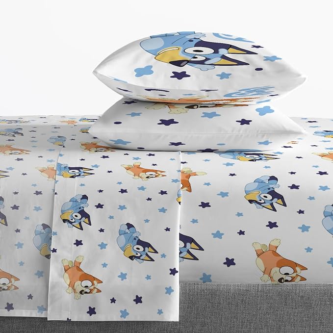 Bluey Bingo Full Comforter Set 7 Piece Kids Bedding for Girls, Multi | Bed in a Bag, Comforter Sheets Shams Pillowcases, Official Brand, Soft Microfiber, Machine Washable, Girls Gift - Image 4