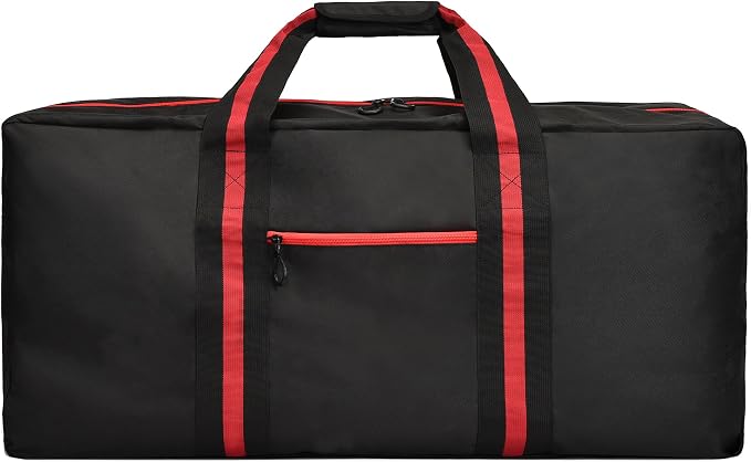 150L Large Duffle Bag for Travel 37” Diffle Bag for Overnight Weekender Camping, Storage for Men Women, Red by HOME
