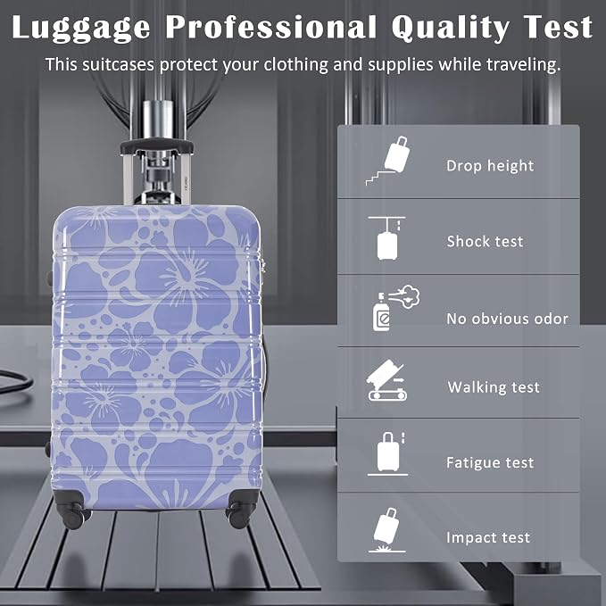 Merax Luggage Sets 3 Piece, Hardside Suitcase Set with Spinner Wheels | Lightweight 20+24+28 IN Suitcase with Carry on Luggage, Blue - Image 8