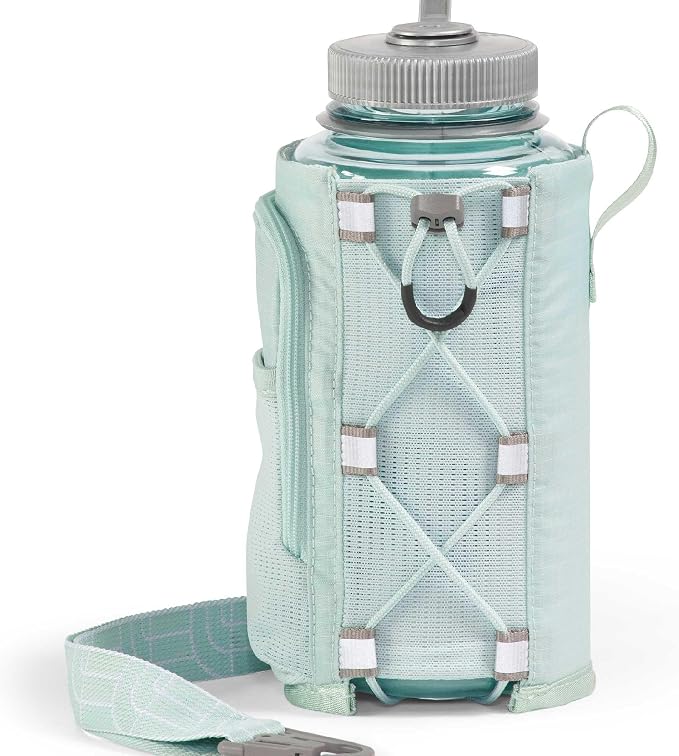 The North Face Borealis Water Bottle Holder - Adjustable Strap, Water-Repellent Finish, External Pocket with Key Hook, Opal Frost, One Size | Adjustable Strap, Water-Repellent Finish, External Pocket - Image 4