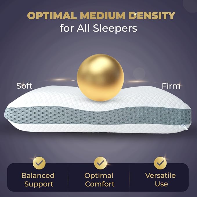 Royal Therapy Memory Foam Pillow, Neck Pain Relief, for Neck and Shoulder Pain, Side Sleeper, Cervical, Pillow Sleeping, Non-Adjustable - Image 5