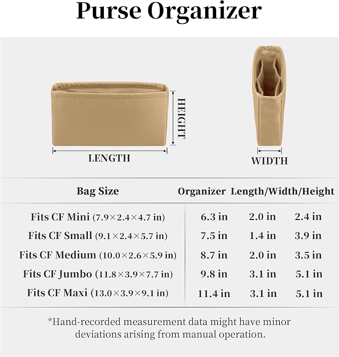 Purse Organizer Insert, Silky-Soft Lightweight Design, Multi-Pocket, Keeps Bag Organized & Protects Interior, Fits Chanel Classic Flap Maxi, Ideal for Travel & Daily Use(Chai, CF Maxi) - Image 7