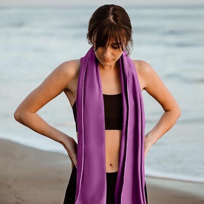 Hero Microfiber Large Beach Towel Compact for Travel (Magenta, 40" x 72") - Image 5
