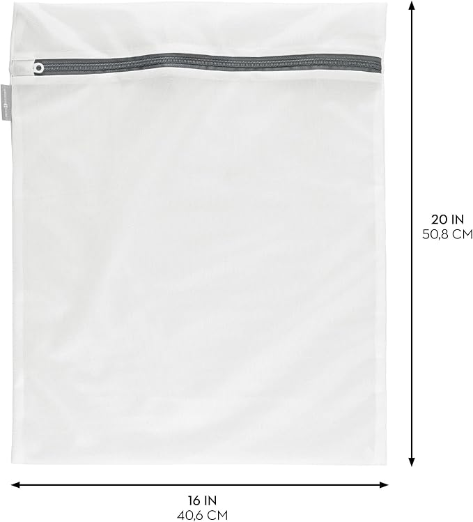 iDesign Large Mesh Laundry Bag for Delicates - Set of 6 - White - Image 3