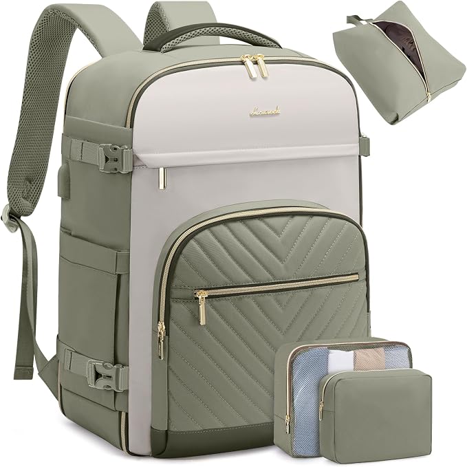 LOVEVOOK Travel Backpack for Women,40L Carry On Backpack for Airplanes,17.3 Inch Laptop Personal Item Travel Bag by LOVEVOOK