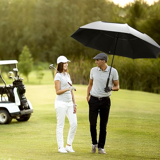 G4Free UV Golf Beach Umbrella 68”Auto Open Extra Large Sun Shade Umbrellas | Vented Windproof, Double Canopy, Oversize UPF 50+ UV Protection Sun Shade umbrella, Auto-Open, patio/fishing/golf umbrella - Image 8