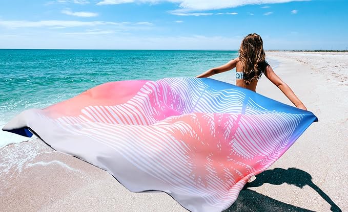 HIHOHO Beach Blanket Waterproof Sandproof Extra Large Beach Mat 79" X 83"/120"x108"for 1-8 Adults Quick Drying Durable Outdoor Picnic Mat for Beach Travel Camping Hiking - Image 6