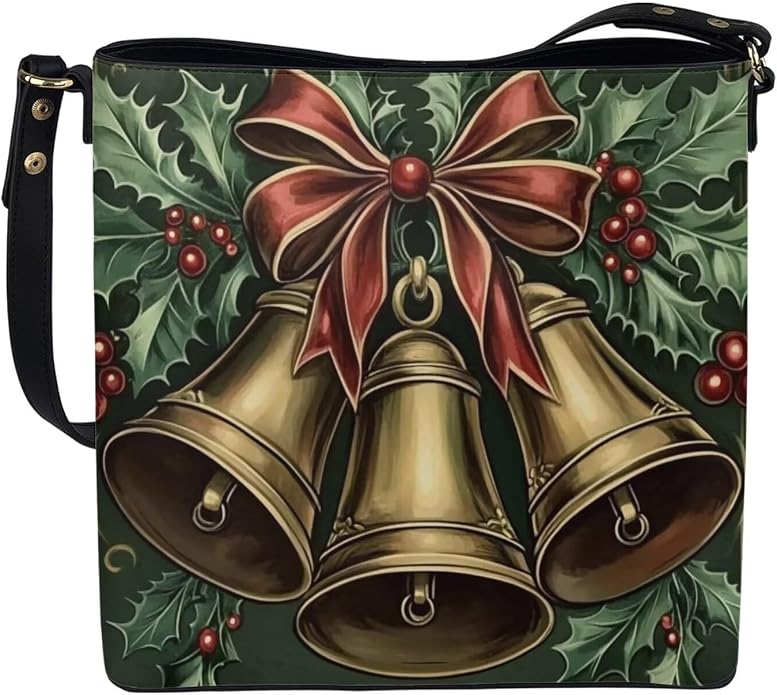 HUGS IDEA Boho Bags for Women Leather Handbag Shoulder Bucket Crossbody Purse by HUGSIDEA