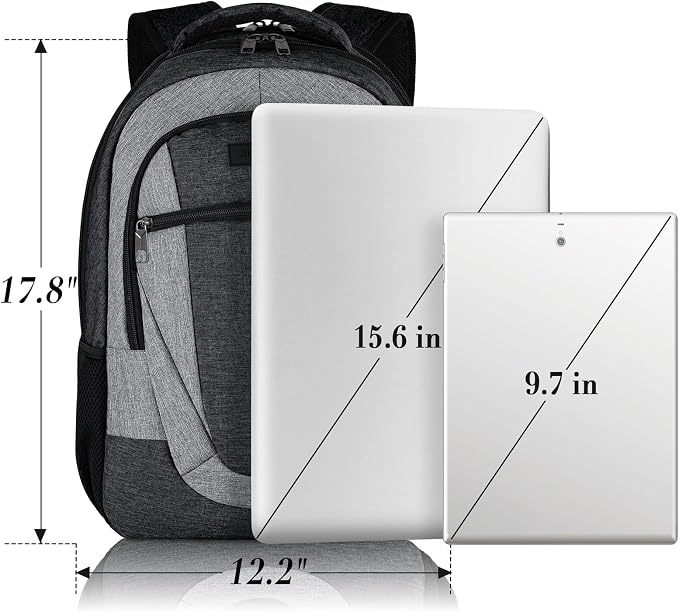 BIKROD Travel Laptop Backpack Men, School Backpacks for College Teen Boys Water Resistant Back Pack, Business Anti Theft Slim Sturdy Computer Bag Gifts Fits 15.6 Inch Laptop - Image 4