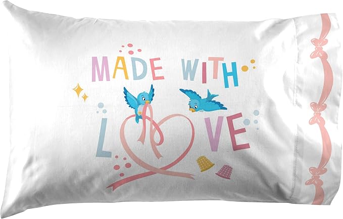 Jay Franco Kids Sheet Set with Fitted, Flat Sheets & Pillow Cover - Ultra-Soft Bedding with Pillowcase for Room Decor, White - Princess Cinderella, 4 Piece Queen - Image 3