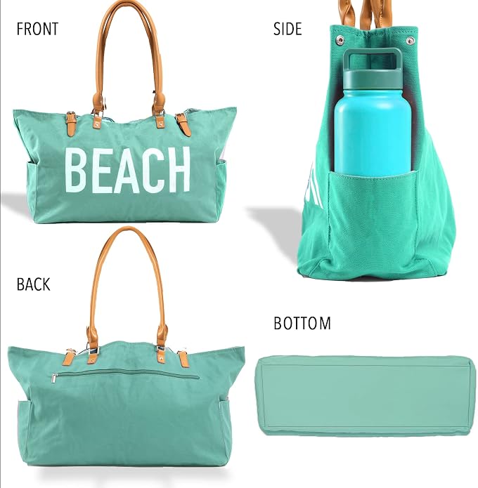 Keho Waterproof Beach Bag with Pockets For Women (Sandproof) - Image 7