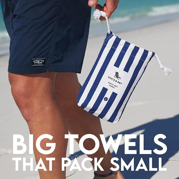 Dock & Bay Beach Towel - Quick Dry, Sand Free - Compact, Lightweight - 100% Recycled - Includes Bag - Cabana - Cayman Khaki - Extra Large (200x90cm, 78x35) - Image 6