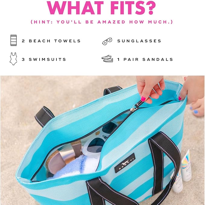 SCOUT Joyride - Large Sandproof Beach Bag For Women - Durable Mesh Woven Beach Tote, Pool Bag - Fabric Lets Sand Escape - Image 4