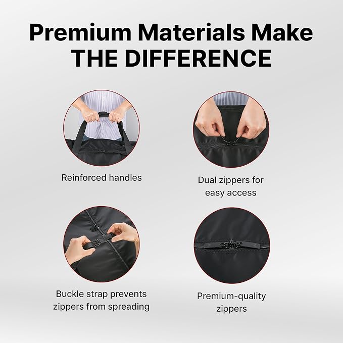 Plago Professional Quality Extra Large Nylon Duffel Bag – Lightweight, Foldable, Water-Repellent Cargo Bag for Travel & Camping, Folding Bike, Tent, Mattress, Blankets, and Closet Storage - Image 5