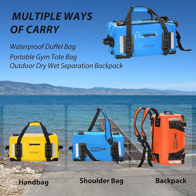 ESONE Dry Bags Waterproof Backpack for Men/Women Dry Bags for Kayaking Waterproof Backpack for Travel Dry Bag Backpack Waterproof Duffel Bag Applicable Boating Camping Paddle Board Surfing（90L） - Image 2