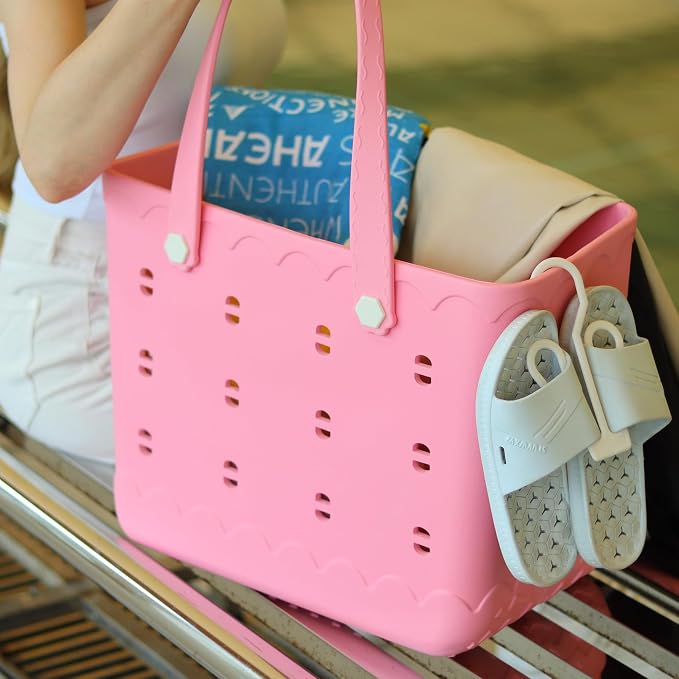 Rubber Beach Bag Waterproof Durable Large Tote Bag for Beach Sports Pool Swim Travel EVA Tote - Image 2