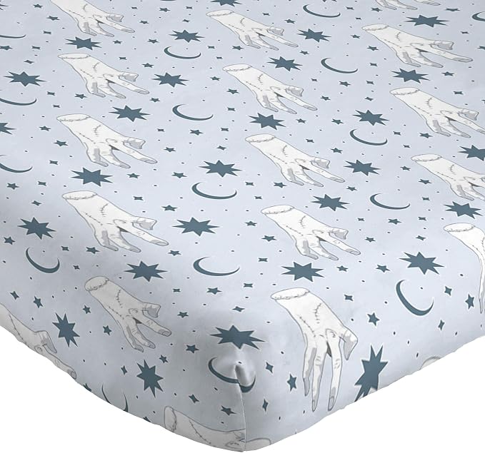 Jay Franco Sheet Set with Fitted, Flat Sheets & Pillow Cover - Ultra-Soft Bedding with Pillowcase for Room Decor, Blue - Wednesday, 4 Piece King - Image 3