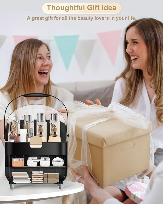 Anylady Makeup Organizer Countertop, Skincare Holder Bathroom Counter Organizer, Storage Box Cosmetic Display Cases, Teen Girl Gifts Make up Organizers for Vanity, Dresser - Image 6