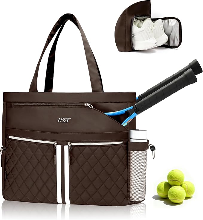 Tennis Bags for Women, Tennis Bag Holds 2 Rackets, Gym Bags with Ventilated Shoe Compartment, Suitable for Pickleball Tennis Badminton by NSTfashionbag