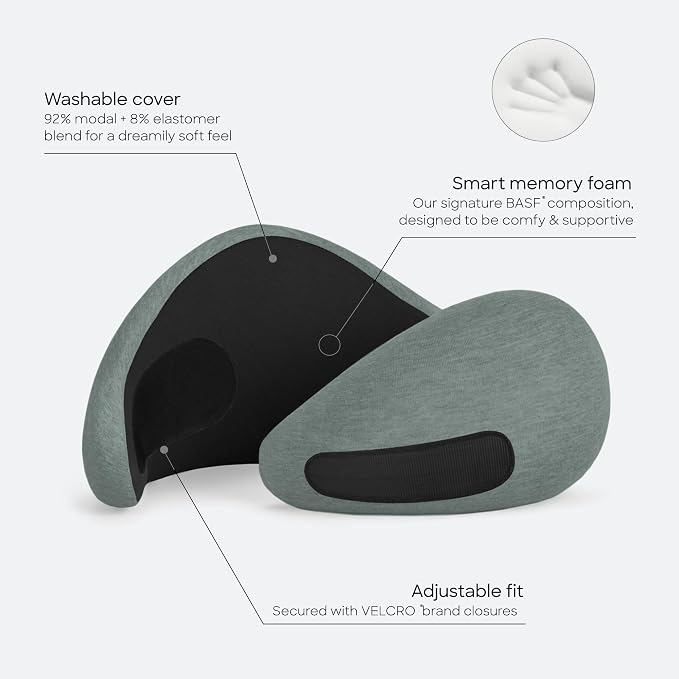 Ostrichpillow GO Travel Pillow, 360° Memory Foam Support, Soft & Washable - Image 3