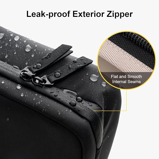LEVEL8 Travel Toiletry Bag for Women Men, Travel Organizer Water Repellent, Makeup Organizer with Hang Hook for Travel Accessories, Large/Black - Image 6