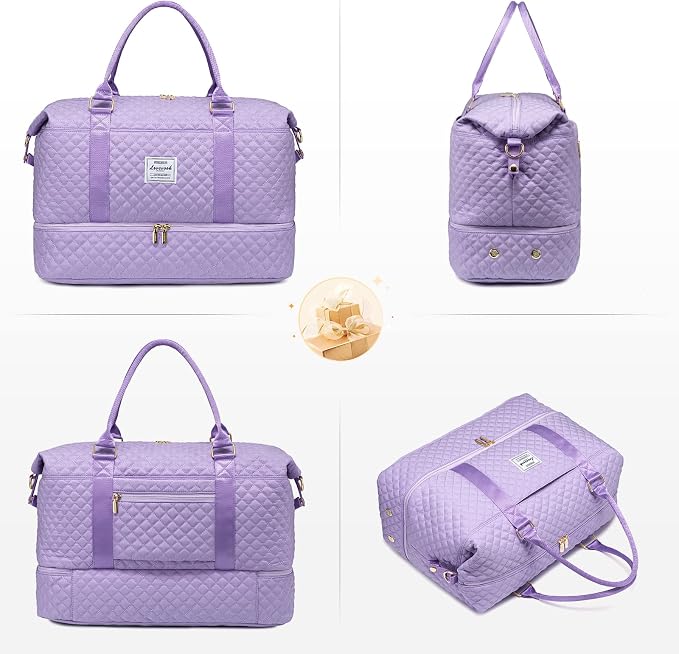 LOVEVOOK Travel Duffle Bag,Weekender Bags for Women with Shoe Compartment，Carry on Overnight Bag with Toiletry Bag,Gym Duffel Bag with Wet Pocket, Hospital Bags for Labor and Delivery - Image 9