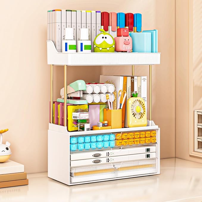 caktraie 12.2" W Makeup Organizer Drawers - 5 Tiers Bathroom Counter Organizer, Cosmetic Storage Drawer for Dresser Countertop and Bathroom Vanity for Large Skincare, Perfume, Clear - Image 5