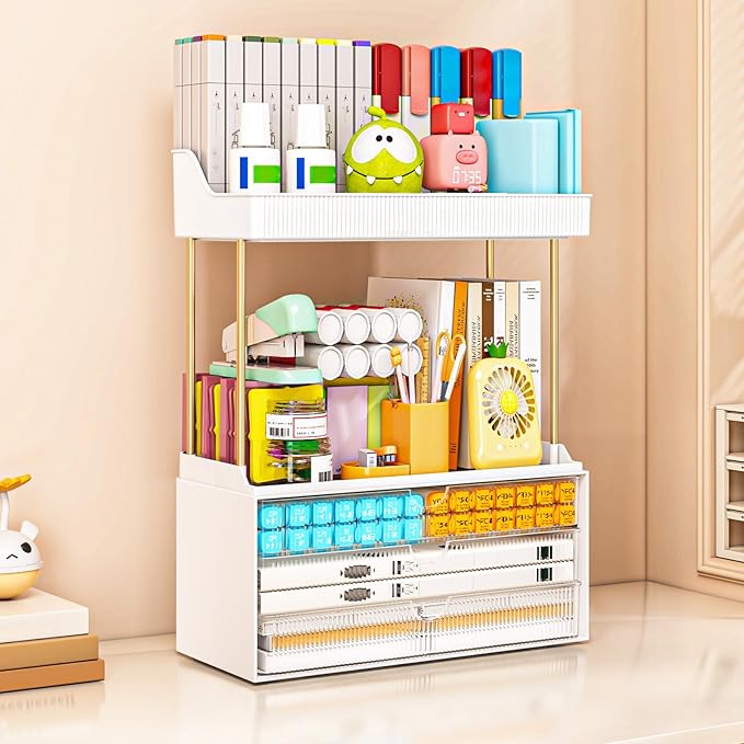 caktraie 2 Pack Bathroom Counter Organizer - 3 Drawers Makeup Organizer, Cosmetic Storage Drawer for Dresser Countertop and Bathroom Vanity for Large Skincare, Perfume, Clear - Image 5