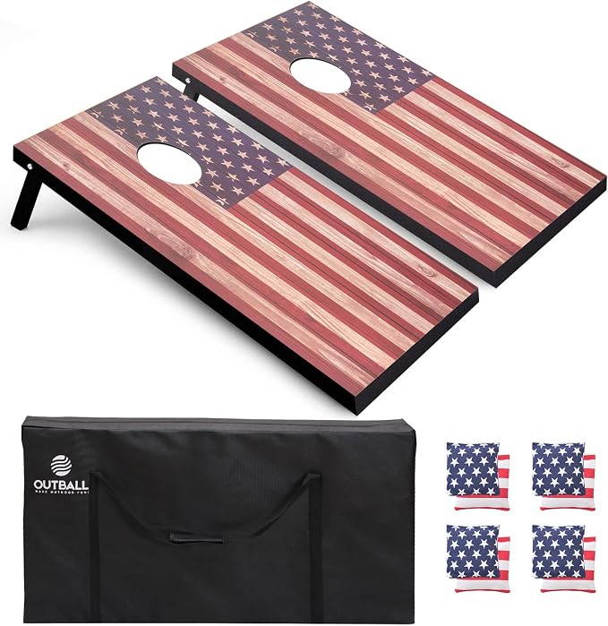 Cornhole Set 4x2 and 3X2 Regulation Size Corn Holes Sets with Carrying Bags & 8 Bean Bags Cornhole Boards Bean Toss Games for Adults Family Outdoor Beach Lawn Outside Backyard Games - Image 8
