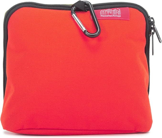 Manhattan Portage Newtown Toiletry Case Water Resistant Made with1000D Cordura For Everyday Use (Red/Grey) - Image 3