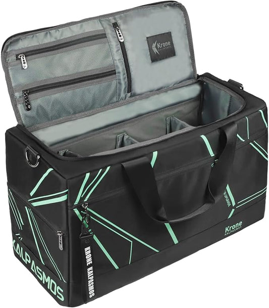 Sneaker Bag for Travel/Sneakerhead gift/, A Multi-functional Travel Duffel Bag with 3 Adjustable Dividers, & Shoulder Strap,Made of Nylon, Krone Kalpasmos Signature Edition, Future Neon Green by KRONEKALPASMOS