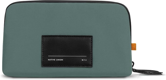 Native Union Stow Lite Organizer W.F.A Tech Organizer – Minimalist Travel Pouch Made of Recycled Materials for Everyday Accessory Storage & Protection – Stores Cables, Chargers & More (Slate Green) - Image 2