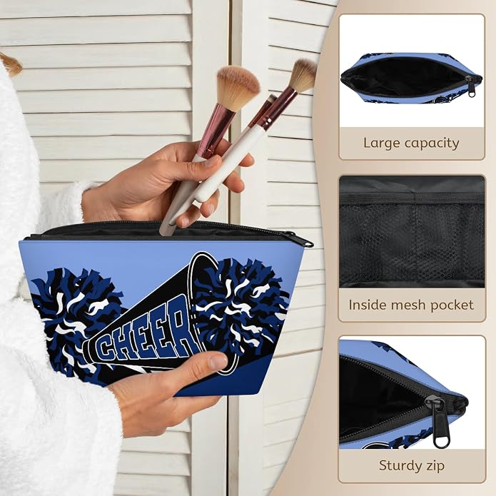 Cheerleading Dance Bag for Women Cheer Team Sport Gym Makeup Cosmetic Bag 2 Pcs Set - Image 7
