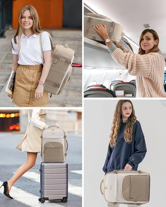 LOVEVOOK Travel Backpack for Women,40L Carry On Backpack for Airplanes,17.3 Inch Laptop Personal Item Travel Bag - Image 6