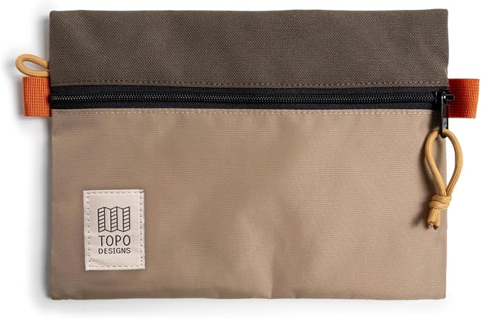 Topo Designs Accessory Bags, Travel Organizer Accessories for Smaller Items, Durable Storage Pouch, 3 Sizes, Fully Lined Pack Cloth (Medium, Woodland/Elmwood) by TopoDesigns