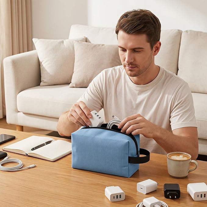 32 Pcs Travel Toiletry Bag for Men Women Bulk Large Water Resistant Shaving Bag Hanging Cosmetic Bag Makeup Travel Pouch Foldable Toiletry Organizer (32, Light Blue) - Image 6