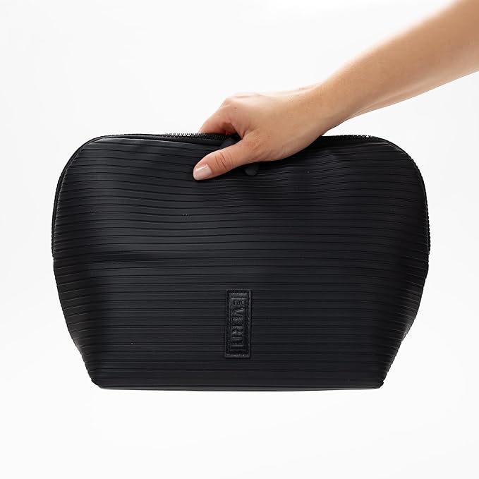THE VERTI-Vertical Waterproof Makeup & Toiletry Bag | 23-Pocket Organizer with Upright, Fold-Down Design for Skincare, Toiletries & Essentials (Onyx) - Image 6