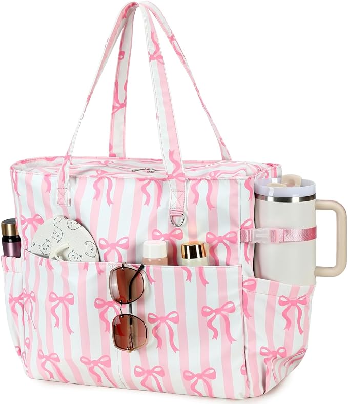 Bluboon Waterproof Beach Tote Pool Bags for Women Ladies Extra Large Carry On Bag With Wet Compartment for Weekender Travel by BLUBOON