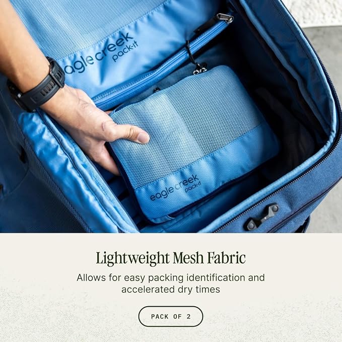 Eagle Creek Pack-It Isolate Compression - Lightweight Cube for Optimizing Luggage Space - Easy-Grab Zipper - Convenient Top Handle - Recycled Materials - Small - Image 3