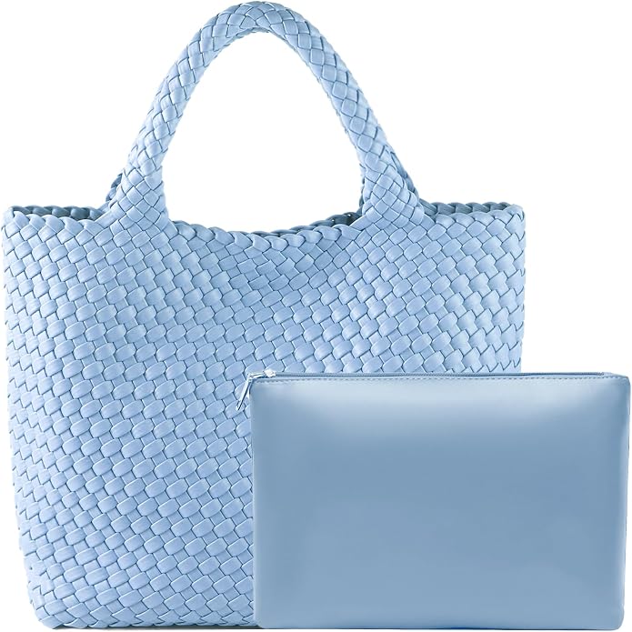 JINMANXUE Fashion Woven Bag Shopper Bag Travel Handbags and Purses Women Tote Bag Large Capacity Shoulder Bags by JINMANXUE