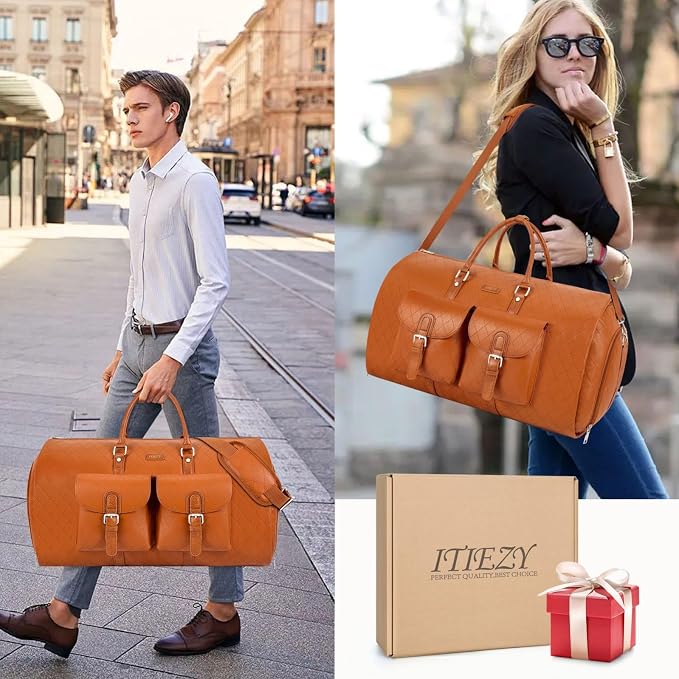 Garment Bag for Travel, Convertible Carry on Garment Duffel Bag for Men 3Pcs Weekender Bag 2 in 1 Hanging Suitcase Suit Bag - Image 3