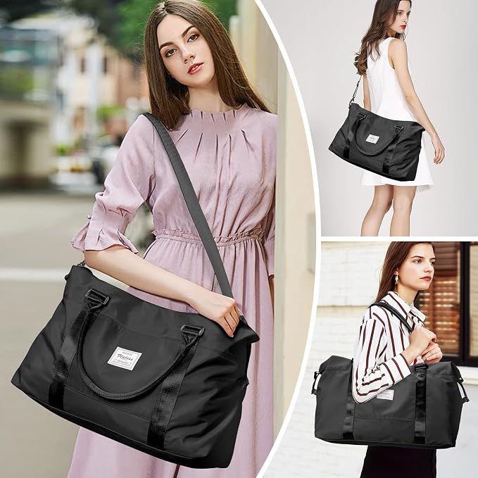 Travel Duffel Bag, Carry On Overnight Weekender Bags for Women | Travel Bag with Wet Pocket & Trolley Sleeve, For Spirit Airlines 18x14x8 Personal Item Bag - Image 6