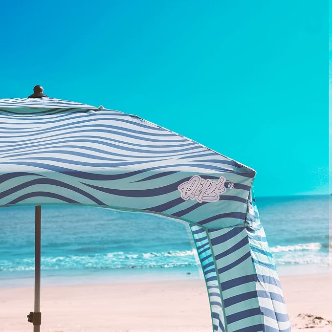 Qipi Beach Cabanas for Sand, Beach Canopy with Sandbags & Side Wall for Family, Easy Set Up Sun Shelter, UPF 50+ UV Protection with Roof Vent - Image 4