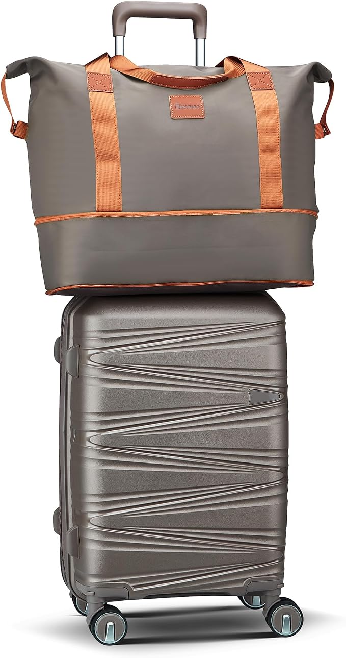 TRAVELEO 4 Piece Carry On Luggage Set 20 Inch, Expandable PP Hardshell Suitcase with Detachable Spinner Wheels & TSA Lock, Includes Cosmetic Case, Travel Tote & Toiletry Bag, Lightweight (Champagne) - Image 7