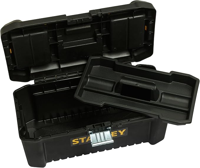 STANLEY Essential Tool Box (16in), Durable Storage Solution with Removable Tote Tray and Organisers, for Parts and Tools Storage, STST1-75518 - Image 8