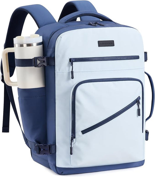 LOVEVOOK 40L Travel Backpack for Women Men, Airline Approved Carry On Luggage, Multi-Pocket TSA Personal Item Bag fits 17 Inch Laptop, Waterproof Weekender Overnight Suitcase Travel Essentials by LOVEVOOK