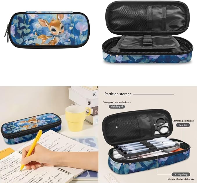 Deer Girls Schoolbag 3Pcs Kids Backpack Set for School Girls 1 Grade Elementary Kindergarten Preschool School Bag with Lunch Box and Pencil Bag - Image 6