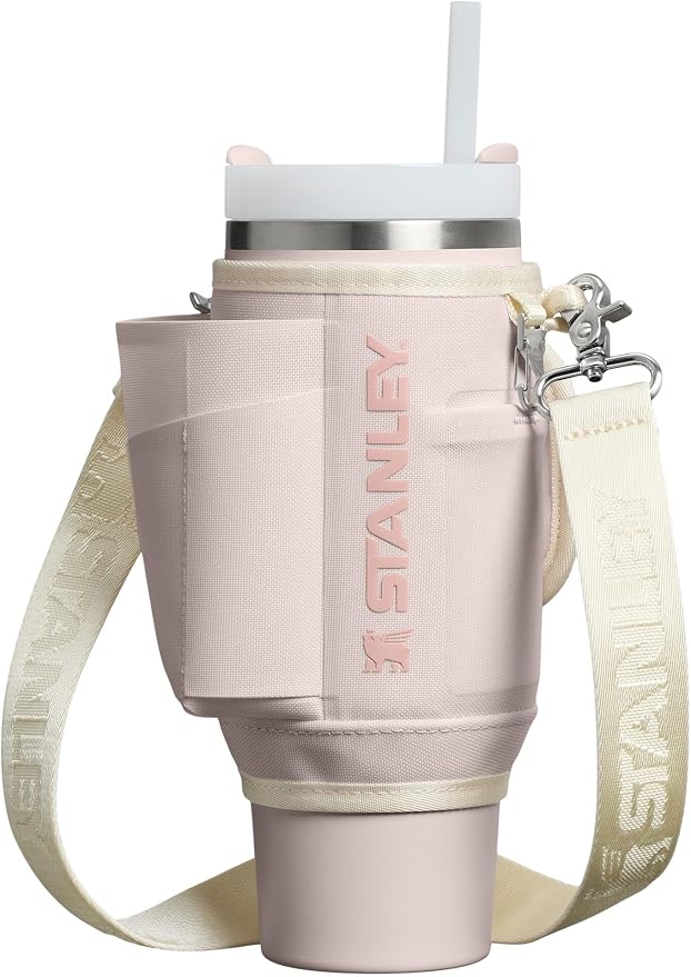 STANLEY All Day Quencher Carry All for 30 oz Tumbler with Handle | Crossbody Bag with Phone Holder Pocket, Card Sleeve & Detachable Strap | Water Bottle Carrier Bag | BPA-Free | Rose Quartz by Unknown